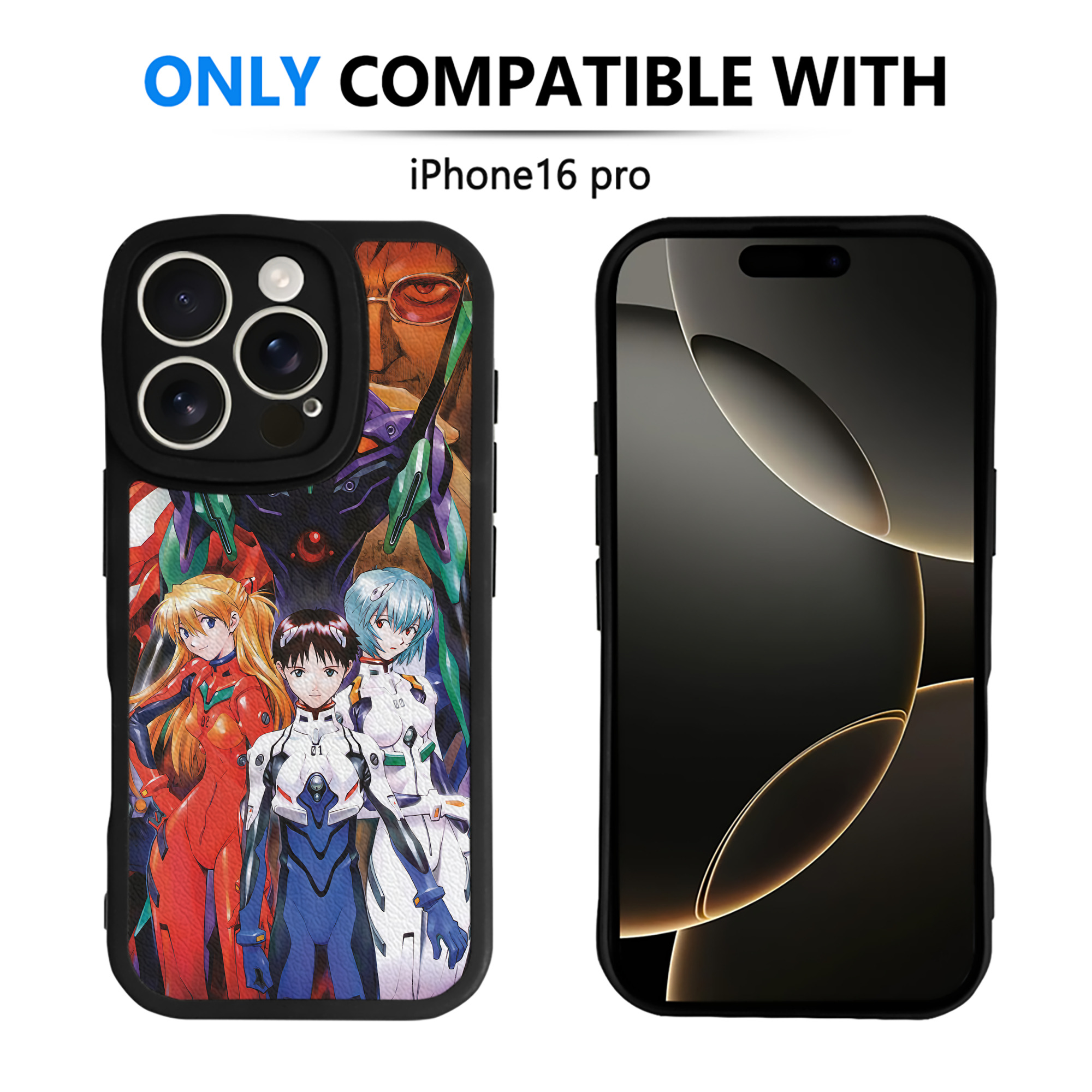 （画像用） EVA 新世紀エヴァンゲリオン 【iPhone 16シリーズ対応】シリコンスマホケース（レザー調） 材質：シリコン
